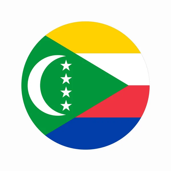 Comoros Bayrağı Bağımsızlık Günü Veya Seçim Için Basit Bir Illüstrasyon — Stok Vektör