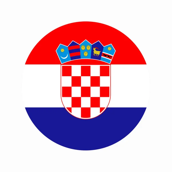 Bandeira Croácia Ilustração Simples Para Dia Independência Eleição —  Vetores de Stock