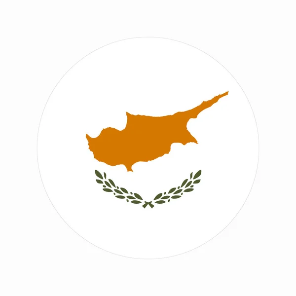 Bandeira Chipre Ilustração Simples Para Dia Independência Eleição — Vetor de Stock