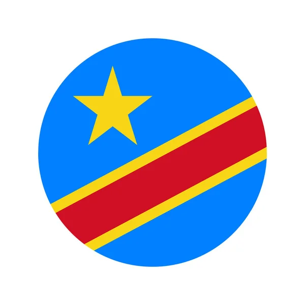 Demokratická Republika Kongo Vlajka Jednoduchá Ilustrace Pro Den Nezávislosti Nebo — Stockový vektor