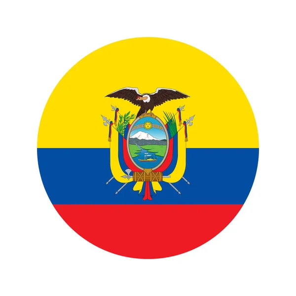 Ecuador Vlag Eenvoudige Illustratie Voor Onafhankelijkheid Dag Verkiezingen — Stockvector