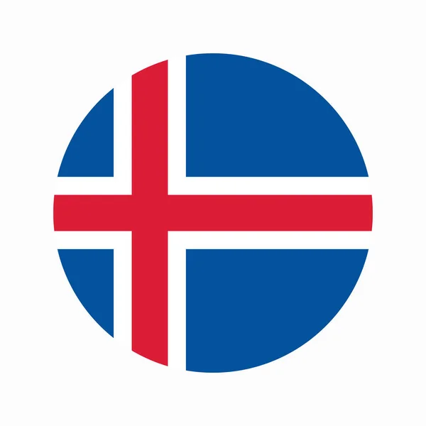 Bandera Islandia Ilustración Sencilla Para Día Independencia Las Elecciones — Archivo Imágenes Vectoriales