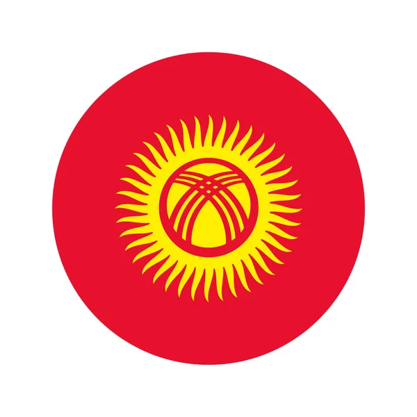 Kırgızistan Bayrağı Bağımsızlık Günü Veya Seçim Için Basit Bir Illüstrasyon — Stok Vektör