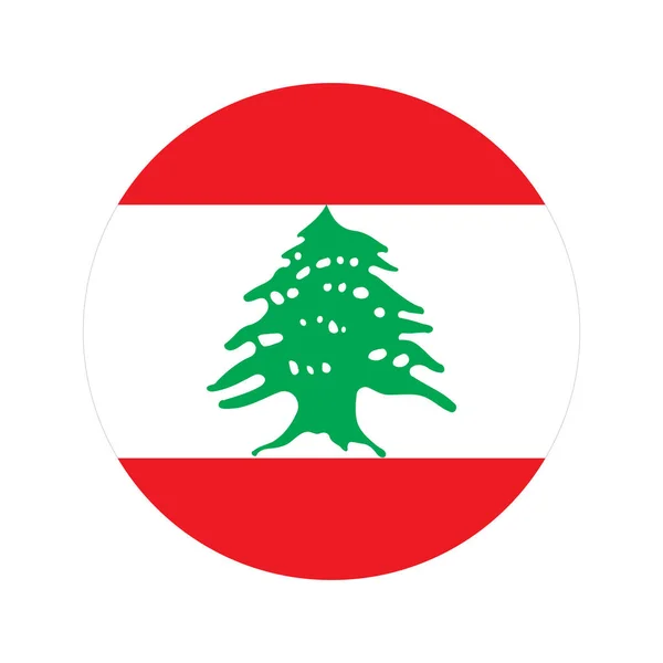 Flaga Libanu Prosta Ilustracja Dzień Niepodległości Lub Wyborów — Wektor stockowy