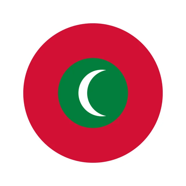 Maldivler Bayrağı Bağımsızlık Günü Veya Seçim Için Basit Bir Illüstrasyon — Stok Vektör