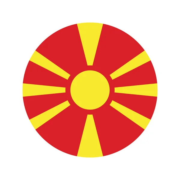 Drapeau Macédoine Illustration Simple Pour Jour Indépendance Élection — Image vectorielle
