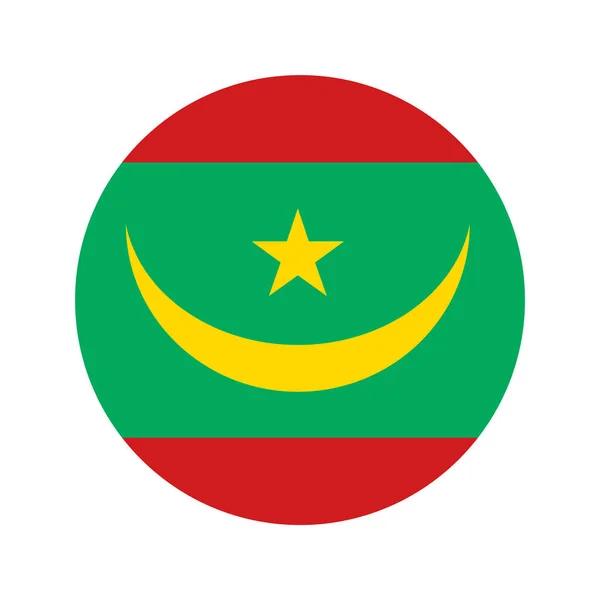 Bandeira Mauritânia Ilustração Simples Para Dia Independência Eleição — Vetor de Stock