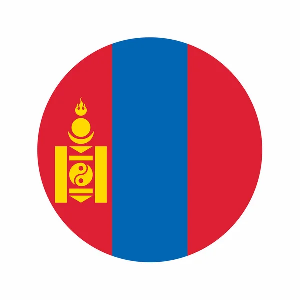 Bandeira Mongólia Ilustração Simples Para Dia Independência Eleição —  Vetores de Stock