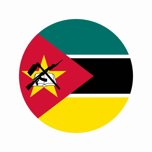 Mozambik Bayrağı Bağımsızlık Günü Veya Seçim Için Basit Bir Illüstrasyon — Stok Vektör