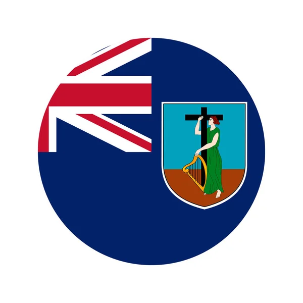 Montserrat Vlajka Jednoduchá Ilustrace Pro Den Nezávislosti Nebo Volby — Stockový vektor