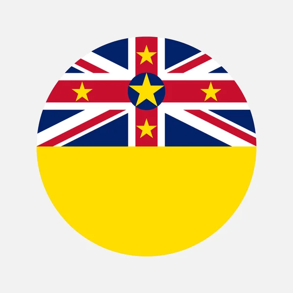 Niue Bandera Ilustración Simple Para Día Independencia Elección — Vector de stock