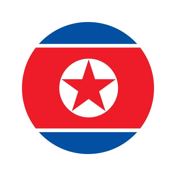 Прапор Північної Кореї Проста Ілюстрація Дня Незалежності Або Виборів — стоковий вектор