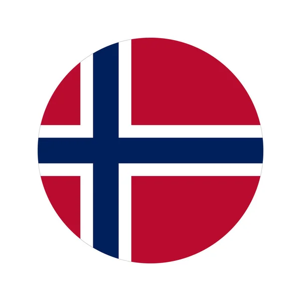 Bandera Noruega Ilustración Simple Para Día Independencia Las Elecciones — Archivo Imágenes Vectoriales
