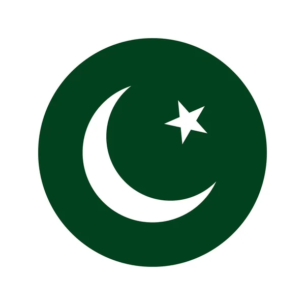 Pakistan Bayrağı Bağımsızlık Günü Veya Seçim Için Basit Bir Illüstrasyon — Stok Vektör