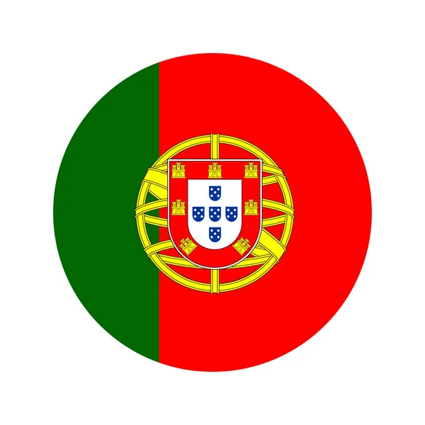 Portekiz Bayrağı Bağımsızlık Günü Veya Seçim Için Basit Bir Illüstrasyon — Stok Vektör