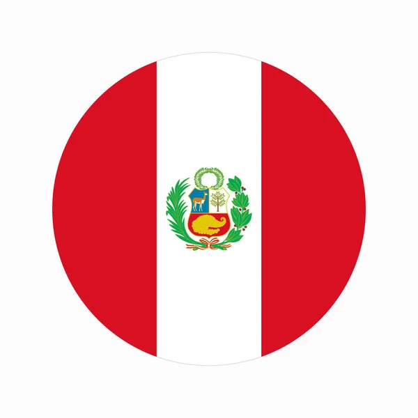 Bandera Perú Ilustración Simple Para Día Independencia Elección — Archivo Imágenes Vectoriales