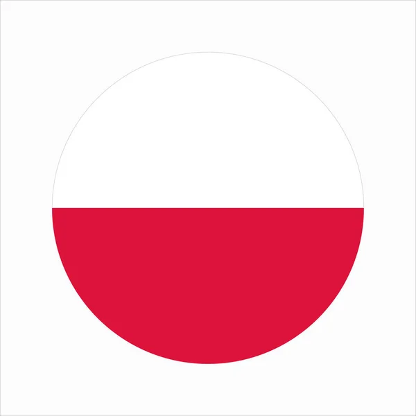 Bandera Polonia Ilustración Sencilla Para Día Independencia Las Elecciones — Vector de stock