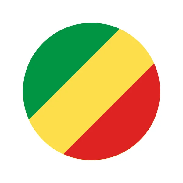 Bandiera Della Repubblica Del Congo Semplice Esempio Giorno Dell Indipendenza — Vettoriale Stock