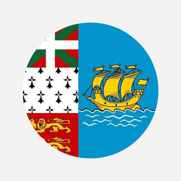 Saint Pierre Miquelon Bandiera Semplice Illustrazione Giorno Dell Indipendenza Delle — Vettoriale Stock