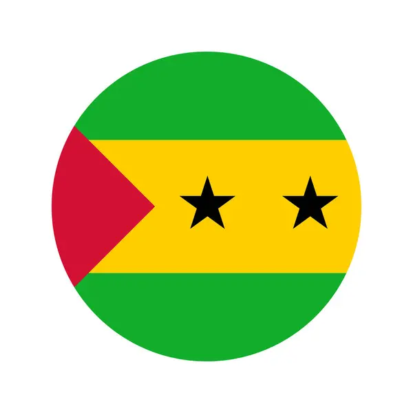 Santo Tomé Príncipe Bandera Ilustración Simple Para Día Independencia Elección — Vector de stock