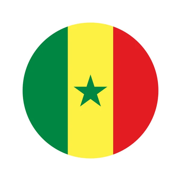 Bandiera Senegal Semplice Illustrazione Giorno Dell Indipendenza Delle Elezioni — Vettoriale Stock