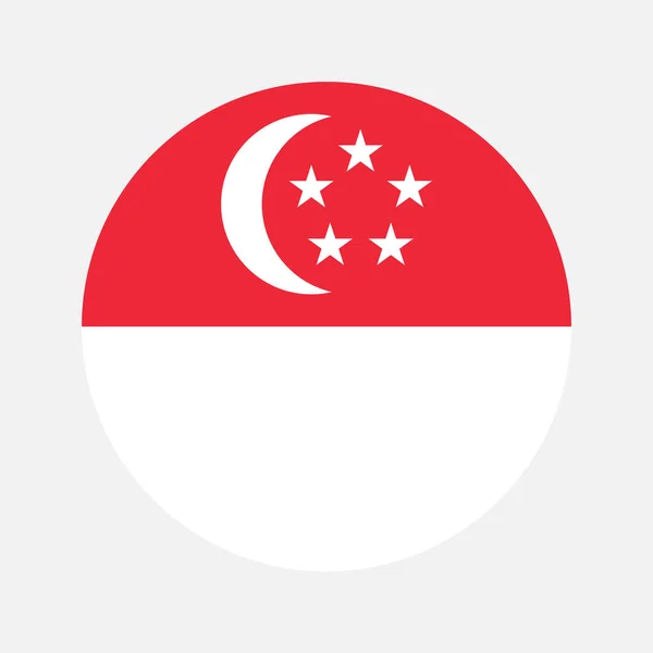 Bandera Singapur Ilustración Simple Para Día Independencia Las Elecciones — Vector de stock
