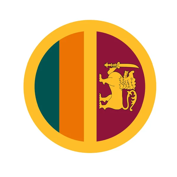 Bandeira Sri Lanka Ilustração Simples Para Dia Independência Eleição — Vetor de Stock