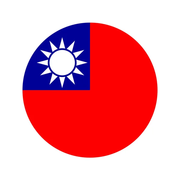 Флаг Тайваня Простая Иллюстрация Дня Независимости Выборов — стоковый вектор