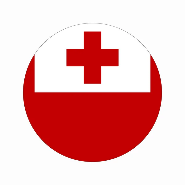 Tonga Zászló Egyszerű Illusztráció Függetlenség Napja Vagy Választás — Stock Vector