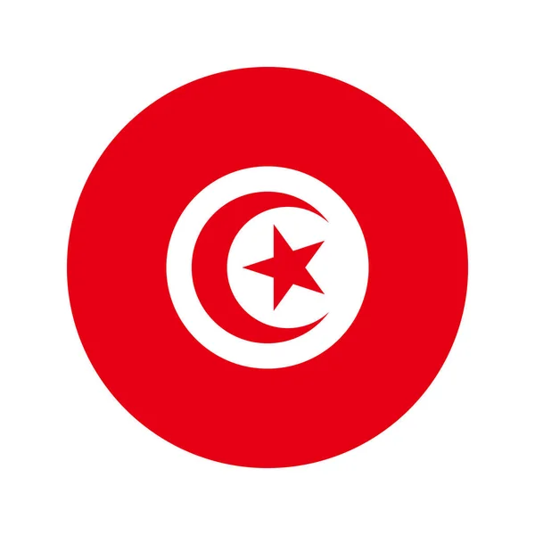 Tunesien Flagge Einfache Illustration Für Unabhängigkeitstag Oder Wahl — Stockvektor