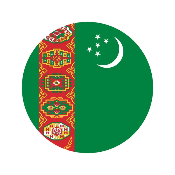 Türkmenistan Bayrağı Bağımsızlık Günü Veya Seçim Için Basit Bir Illüstrasyon — Stok Vektör