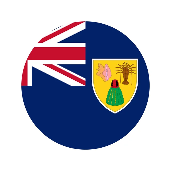 Bandeira Turks Caicos Ilustração Simples Para Dia Independência Eleição — Vetor de Stock
