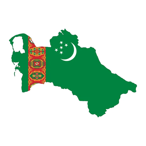 独立記念日や選挙のためのトルクメニスタンの旗シンプルなイラスト — ストックベクタ