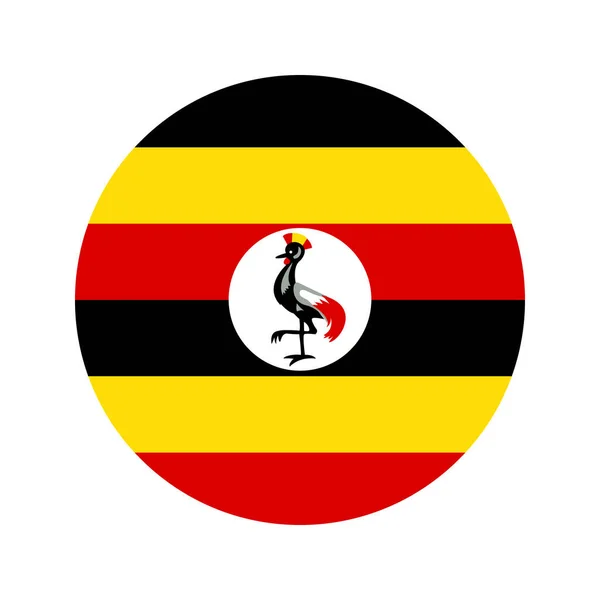 Ugandas Flagge Einfache Illustration Für Unabhängigkeitstag Oder Wahlen — Stockvektor