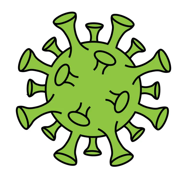 Ikona Bakterii Koronawirusowych 2019 Ncov Covid 2019 Covid Novel Coronavirus — Wektor stockowy