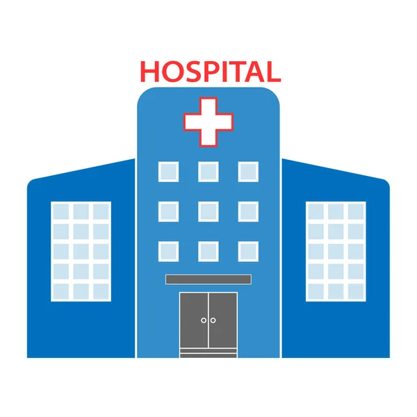 Płaska Ikona Szpitala Opieki Zdrowotnej Koncepcja Medyczna Budynkiem Szpitala — Wektor stockowy