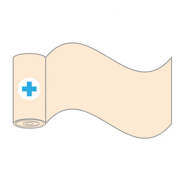 Illustration Bandage Plat Icône Bandage Rempli Simple — Image vectorielle