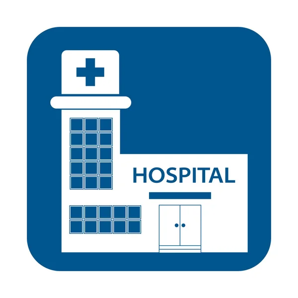 Flat Design Healthcare Hospital Icon Medizinisches Konzept Mit Krankenhausbau — Stockvektor