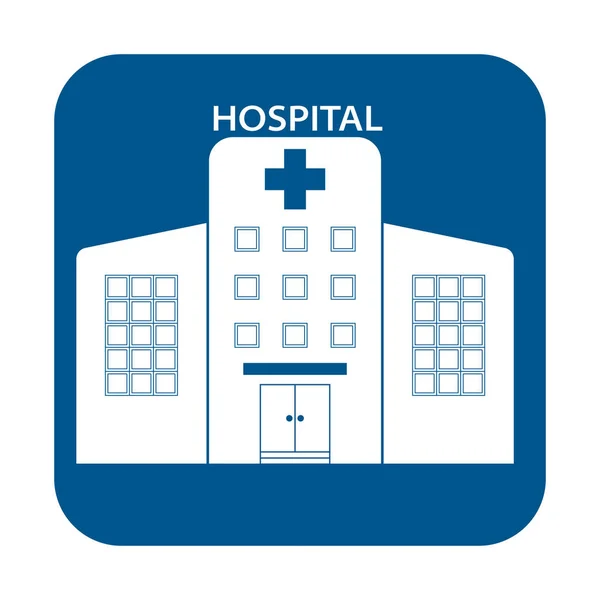 Płaska Ikona Szpitala Opieki Zdrowotnej Koncepcja Medyczna Budynkiem Szpitala — Wektor stockowy
