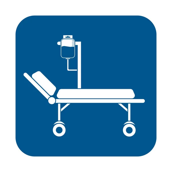 Krankenhausbett Mit Medizinischen Geräten Intensivpflege Reanimation — Stockvektor