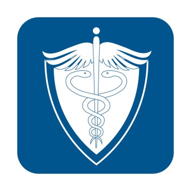 Bağışıklık sistemi, modaya uygun düz stil dizaynında tıbbi kalkan simgesi