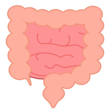 Bağırsak ikonu modaya uygun düz stil. Web sitenizin tasarımı için sembol, logo, uygulama, UI