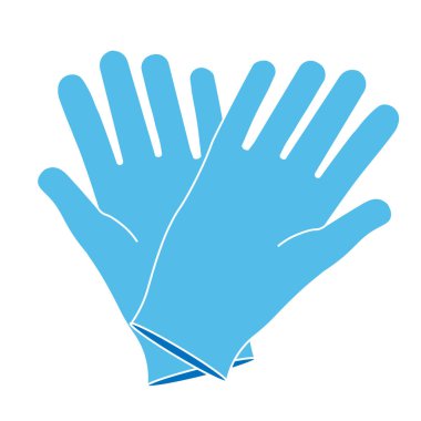 Bir çift eldiven. Tıp çalışanları için steril lateks ekipmanı