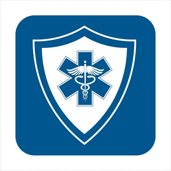 Immune System Medical Shield Icon Trendy Flat Style Design — Stock Vector