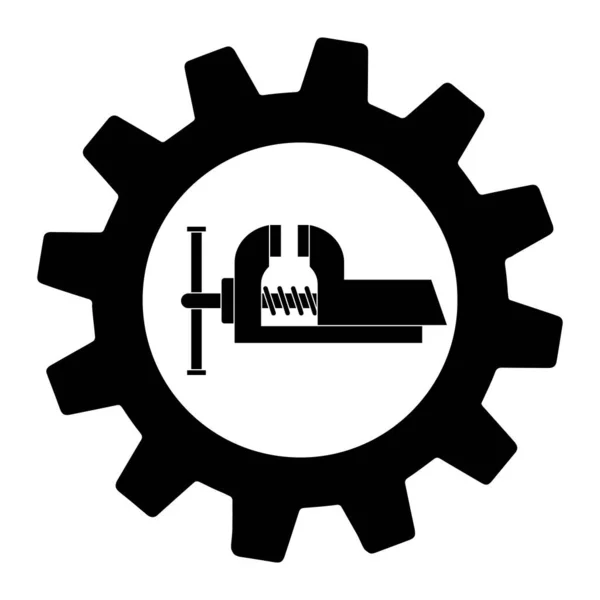 Isolierte Schraubstock Symbol Gang Einfache Abbildung Des Arbeitswerkzeugs — Stockvektor