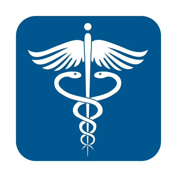 Medizinisches Zeichen Schlangensymbol Krankenhaus Krankenwagen Glyphen Stil Piktogramm — Stockvektor