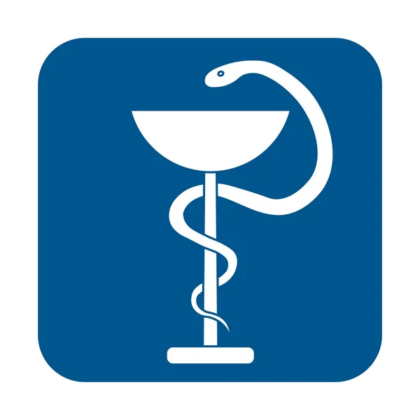 stock vector Medical sign snake icon. Hospital ambulance glyph style pictogram