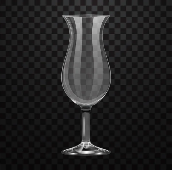 Realistisches Leeres Cocktailglas Isoliert Auf Transparentem Hintergrund — Stockvektor