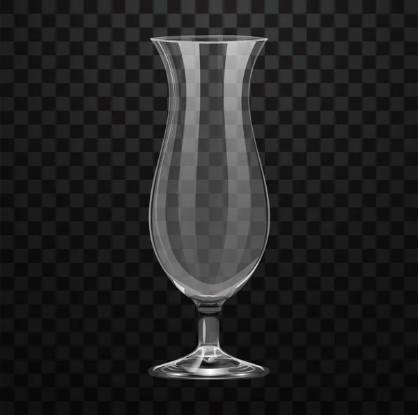 Realistisches Leeres Cocktailglas Isoliert Auf Transparentem Hintergrund — Stockvektor