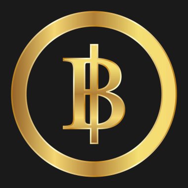 Baht İnternet para birimi kavramının altın simgesi